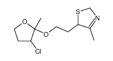 5-[2-(3-chloro-2-methyl-tetrahydro-[2]furyloxy)-ethyl]-4-methyl-2,5-dihydro-thiazole结构式