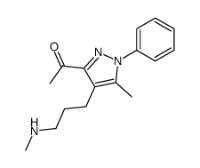 1-[5-methyl-4-(3-methylamino-propyl)-1-phenyl-1H-pyrazol-3-yl]-ethanone结构式