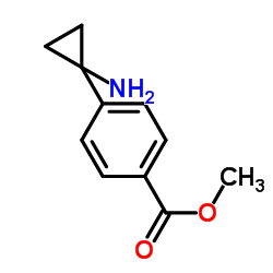 4-(1-氨基环丙基)苯甲酸甲酯结构式