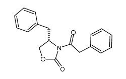 3-(1-oxo-2-phenylethyl)-4(S)-(phenymethyl)-2-oxazolidinone结构式