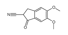 2,3-DIHYDRO-5,6-DIMETHOXY-1-OXO-1H-INDENE-2-CARBONITRILE Structure