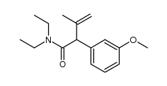 N,N-diethyl-2-isopropenyl-2-(3'-methoxyphenyl)acetamide结构式