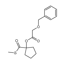 S-methyl 1-[(phenylmethoxy)acetoxy]-1-cyclopentanethiocarboxylate Structure