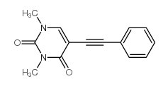 1,3-Dimethyl-5-(2-phenylethynyl)-2,4(1H,3H)-pyrimidinedione Structure
