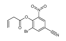 (2-bromo-4-cyano-6-nitrophenyl) but-3-enoate结构式