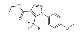 1-(4-甲氧基苯基)-5-(三氟甲基)-1H-吡唑-4-羧酸乙酯结构式