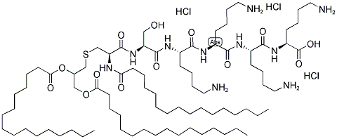 Pam3Cys-Ser-(Lys)4三盐酸盐结构式