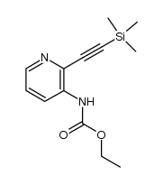 (2-Trimethylsilanylethynyl-pyridin-3-yl)carbamic acid ethyl ester结构式