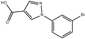 1-(3-溴苯基)-1H-吡唑-4-羧酸结构式