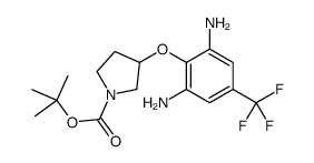 2-Methyl-2-propanyl 3-[2,6-diamino-4-(trifluoromethyl)phenoxy]-1- pyrrolidinecarboxylate Structure