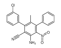2-氨基-5-甲基-4-苯基-6-(m-氯-苯基)-3-硝基苯甲腈结构式