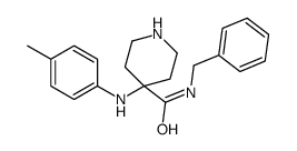 N-苄基-4-(对甲苯氨基)哌啶-4-羧酰胺结构式