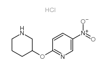 5-Nitro-2-(3-piperidinyloxy)pyridine hydrochloride Structure