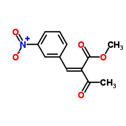 Methyl (2Z)-2-(3-nitrobenzylidene)-3-oxobutanoate结构式