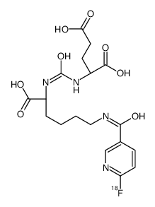 (2S)-2-[[(1S)-1-carboxy-5-[(6-fluoranylpyridine-3-carbonyl)amino]pentyl]carbamoylamino]pentanedioic acid Structure