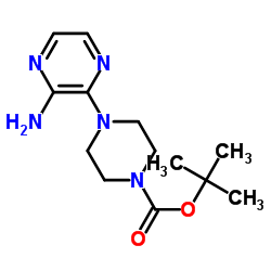 2-氨基-3-(4-boc-哌嗪-1-基)吡嗪结构式