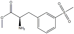 methyl (R)-2-amino-3-(3-(methylsulfonyl)phenyl)propanoate结构式