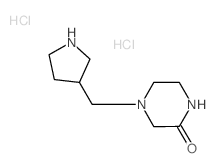 4-(3-Pyrrolidinylmethyl)-2-piperazinone dihydrochloride结构式