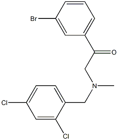 1-(3-bromophenyl)-2-((2,4-dichlorobenzyl)(methyl)amino)ethanone结构式