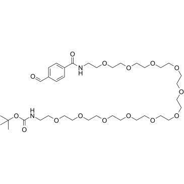 Ald-Ph-amido-PEG11-NH-Boc结构式