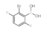 (2-Bromo-3, 6-difluorophenyl)boronic acid structure