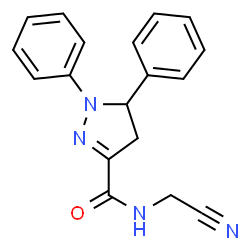 N-(Cyanomethyl)-1,5-diphenyl-4,5-dihydro-1H-pyrazole-3-carboxamide结构式