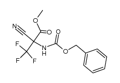 (N-Benzoxycarbonyl)-2-cyano-3,3,3-trifluoroalaninmethylester结构式