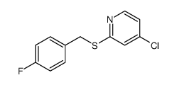 4-chloro-2-[(4-fluorophenyl)methylsulfanyl]pyridine Structure