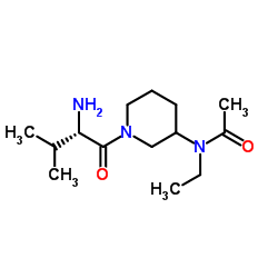 N-Ethyl-N-[1-(L-valyl)-3-piperidinyl]acetamide结构式