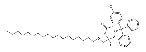 1-O-octadecyl-2-O-acetyl-3-O-(4-methoxy trityl)Sn glycerol Structure