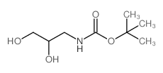 N-(2,3-二羟基丙基)氨基甲酸叔丁酯结构式