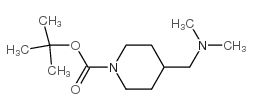 4-((二甲基氨基)甲基)哌啶-1-羧酸叔丁酯结构式