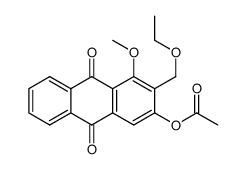 3-acetoxy-2-ethoxymethyl-1-methoxyanthraquinone Structure
