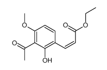 ethyl 3-acetyl-2-hydroxy-4-methoxy-Z-cinnamate Structure
