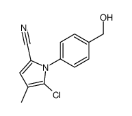 5-Chloro-1-(4-(hydroxymethyl)phenyl)-4-methyl-1H-pyrrole-2-carbonitrile Structure