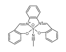 (N,N'-o-phenylenebis(salicylideneamino) oxovanadium(IV))(CH3CN) Structure