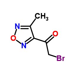 Ethanone,2-bromo-1-(4-methyl-1,2,5-oxadiazol-3-yl)- (9CI) Structure