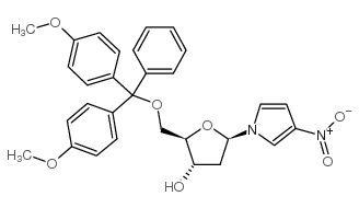 1-(5-o-(二甲氧基三苯甲游基)-beta-d-2-脱氧核糖)-3-硝基吡咯结构式