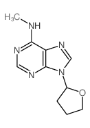 N-methyl-9-(oxolan-2-yl)purin-6-amine结构式