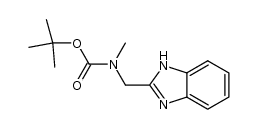 2-[[N-(tert-butoxycarbonyl)-N-methyl]aminomethyl]benzimidazole结构式