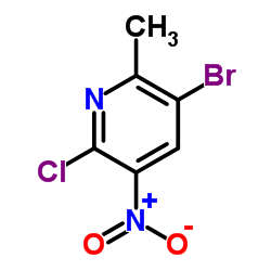3-Bromo-6-chloro-2-methyl-5-nitropyridine Structure