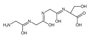 (2S)-2-[[2-[[2-[(2-aminoacetyl)amino]acetyl]amino]acetyl]amino]-3-hydroxypropanoic acid结构式