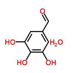 3,4,5-三羟基苯甲醛一水合物结构式