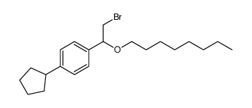 [α-(Bromomethyl)-p-cyclopentylbenzyl]octyl ether结构式