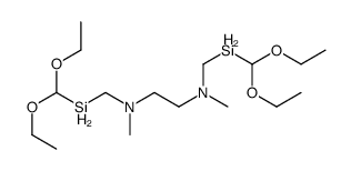 N,N'-bis(diethoxymethylsilylmethyl)-N,N'-dimethylethane-1,2-diamine Structure