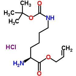 N6-[(1,1-二甲基乙氧基)羰基]-L-赖氨酸 2-丙烯-1-基酯盐酸盐结构式