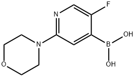 5-氟-2-(吗啉-4-基)吡啶-4-基]硼酸结构式