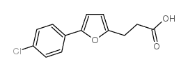 3-[5-(4-氯苯基)-2-呋喃]-丙酸结构式