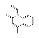 1(2H)-Quinolinecarboxaldehyde,4-methyl-2-oxo-(8CI)结构式