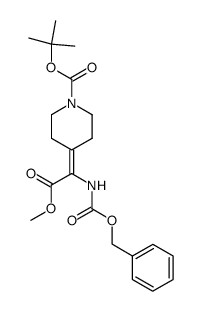 tert-butyl 4-(1-(benzyloxycarbonyl)-2-methoxy-2-oxoethylidene)piperidine-1-carboxylate Structure
